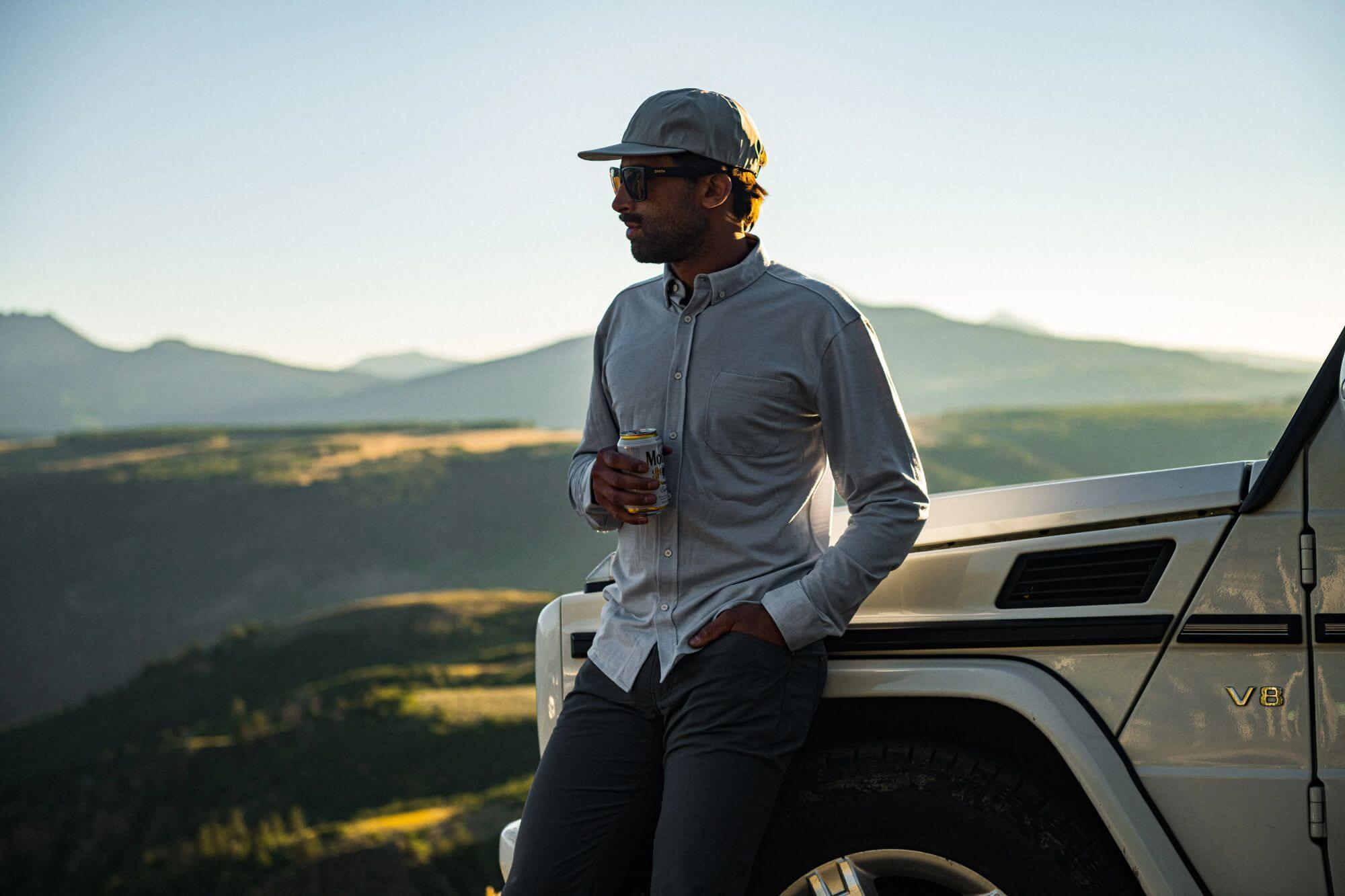 merino wool button down shirt