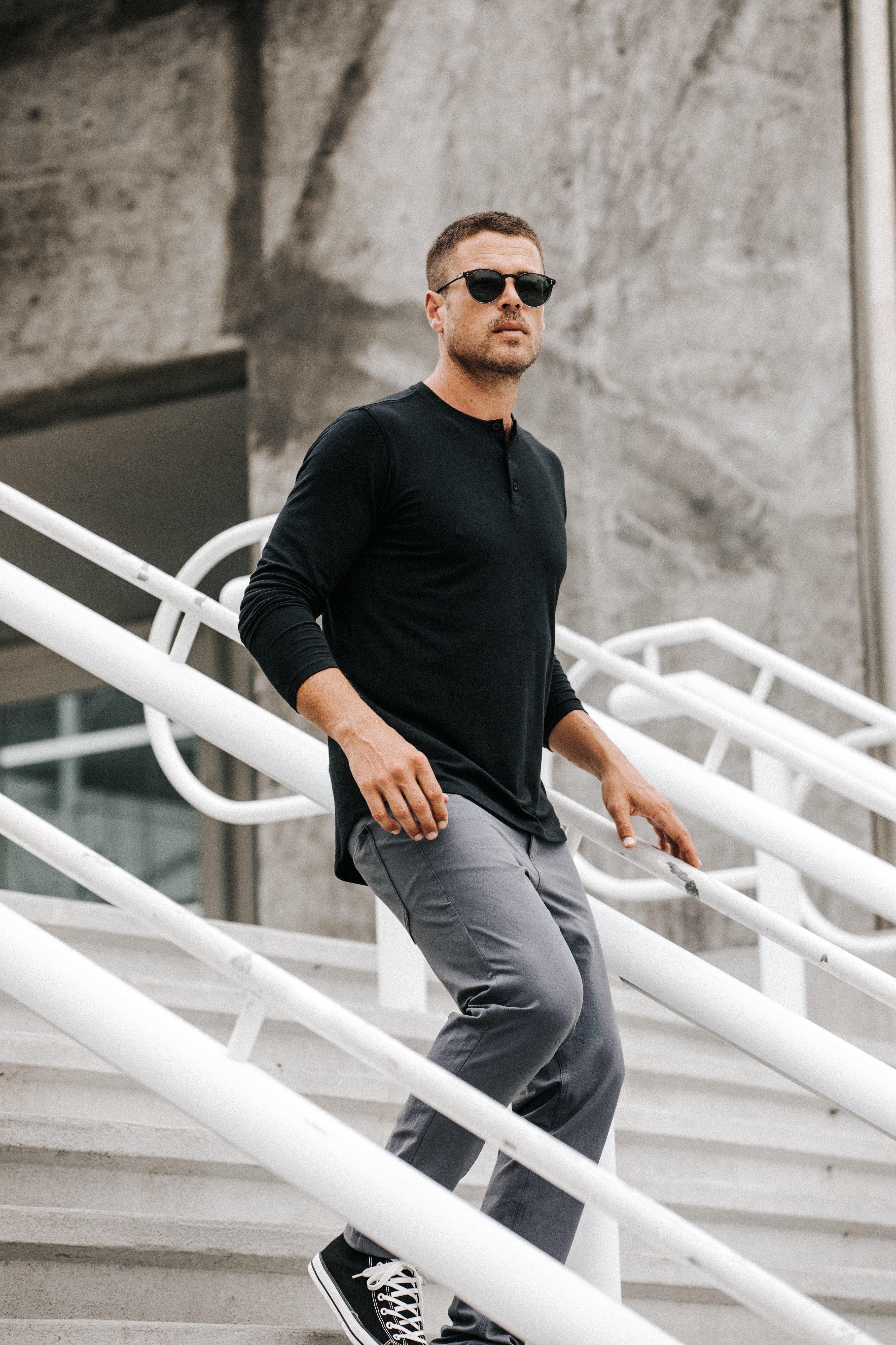 mens henley long sleeve