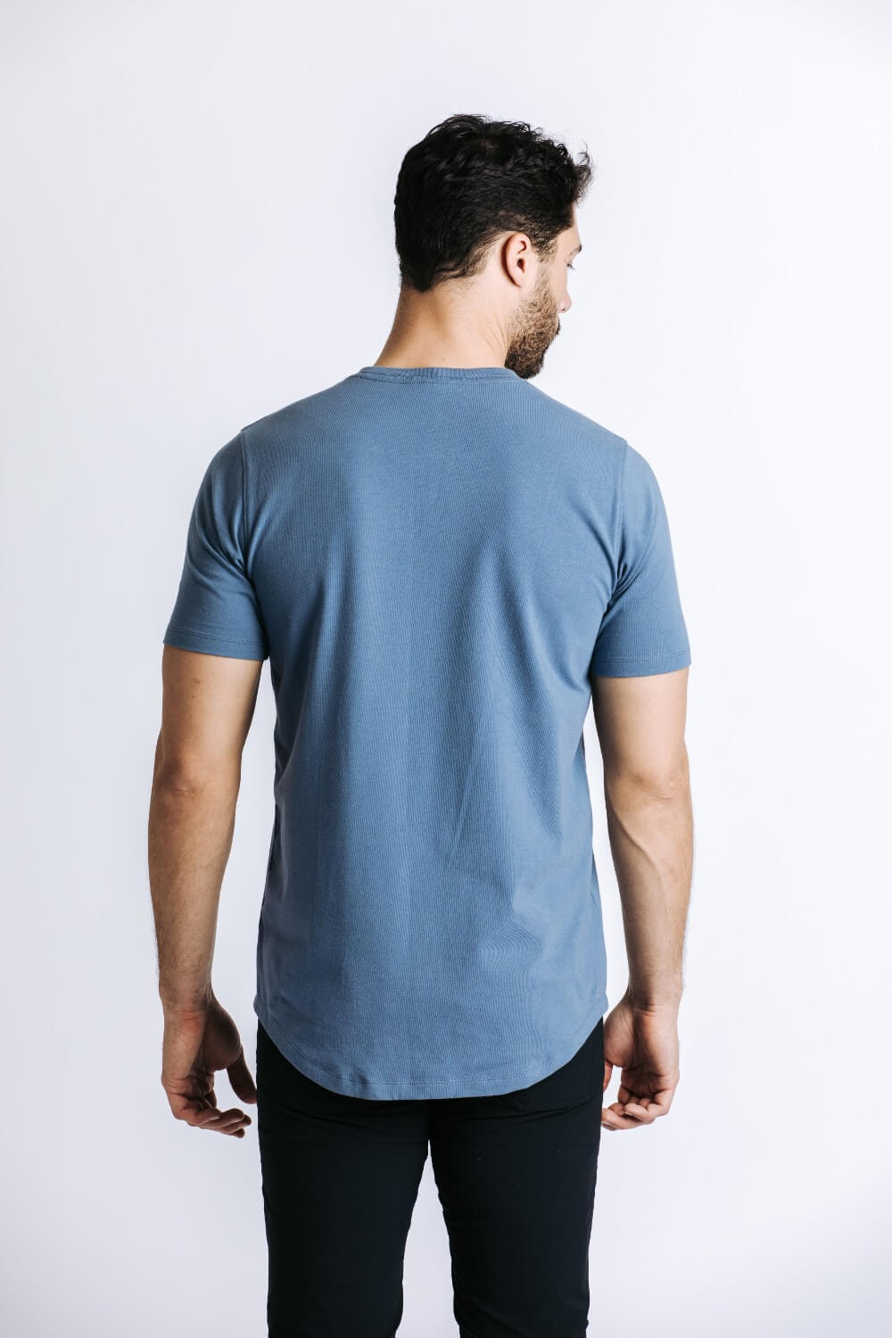 X Cotton Short Sleeve Henley - Pacific
