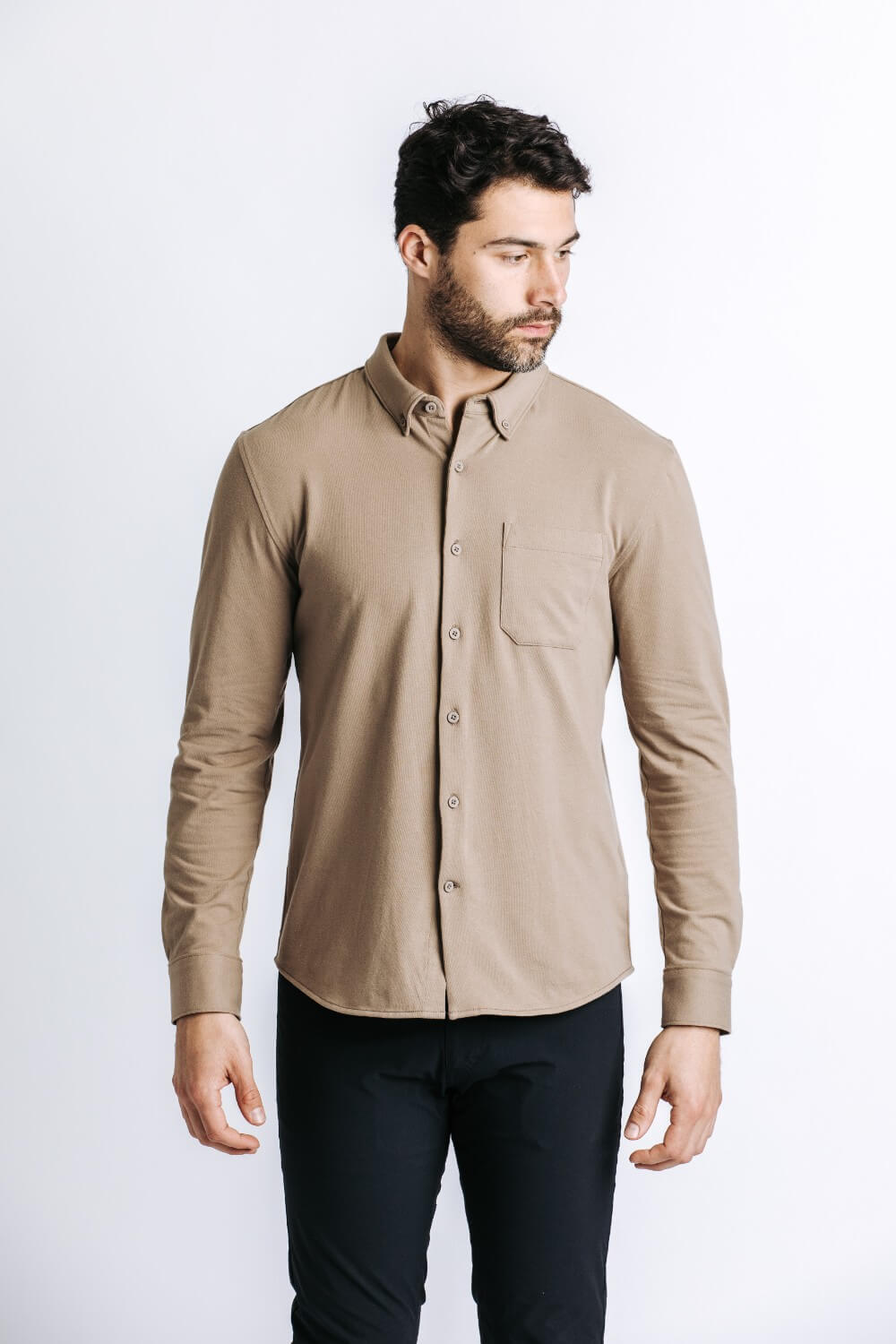 X Cotton Shirt - Sand
