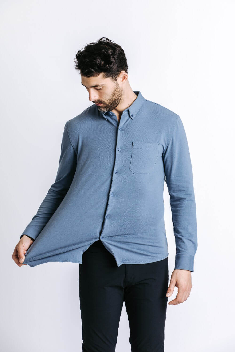 X Cotton Shirt - Pacific
