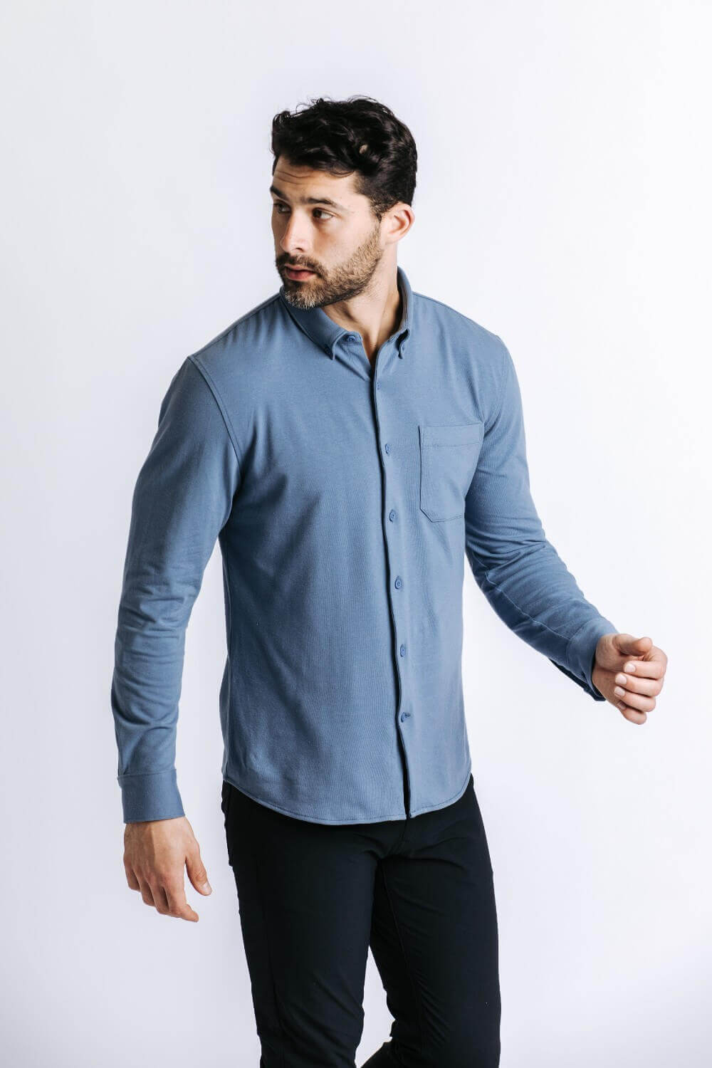 X Cotton Shirt - Pacific
