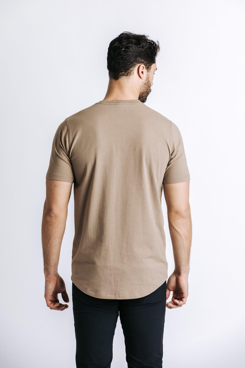 X Cotton Short Sleeve Henley - Sand
