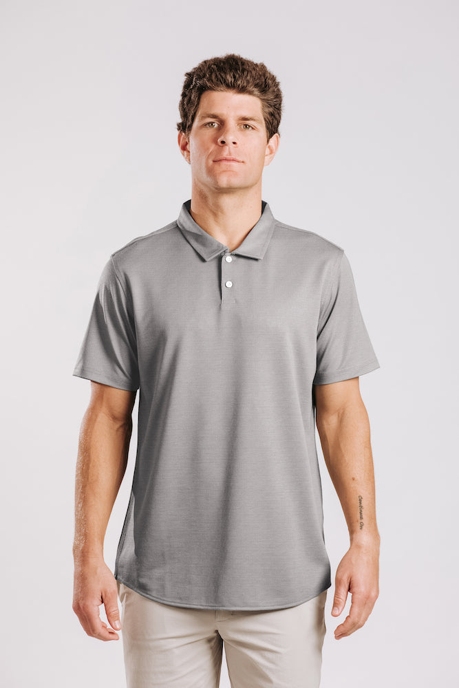 Limitless Merino Polo Shirt - Concrete
