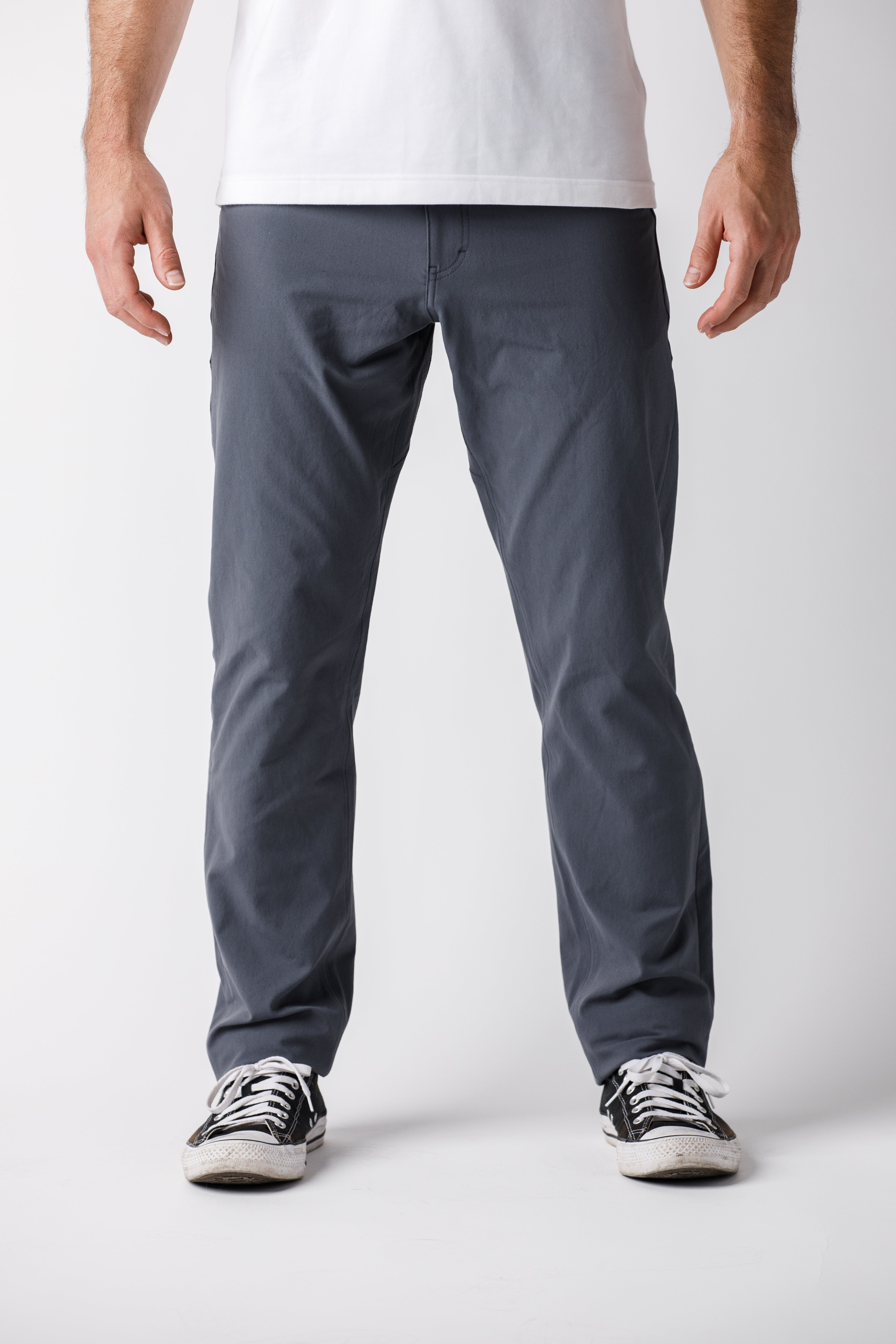 straight leg travel pants for men