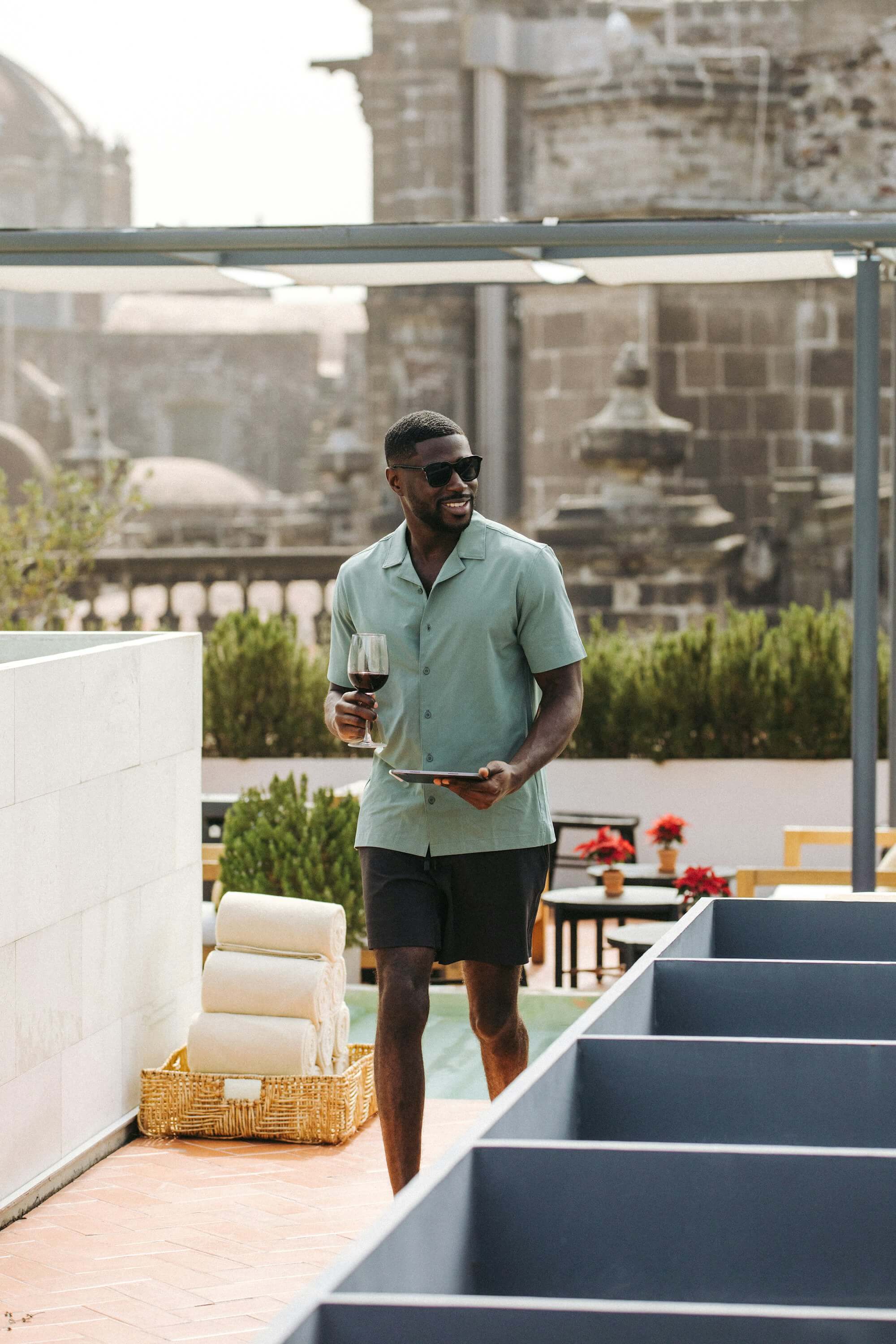 short sleeve button up