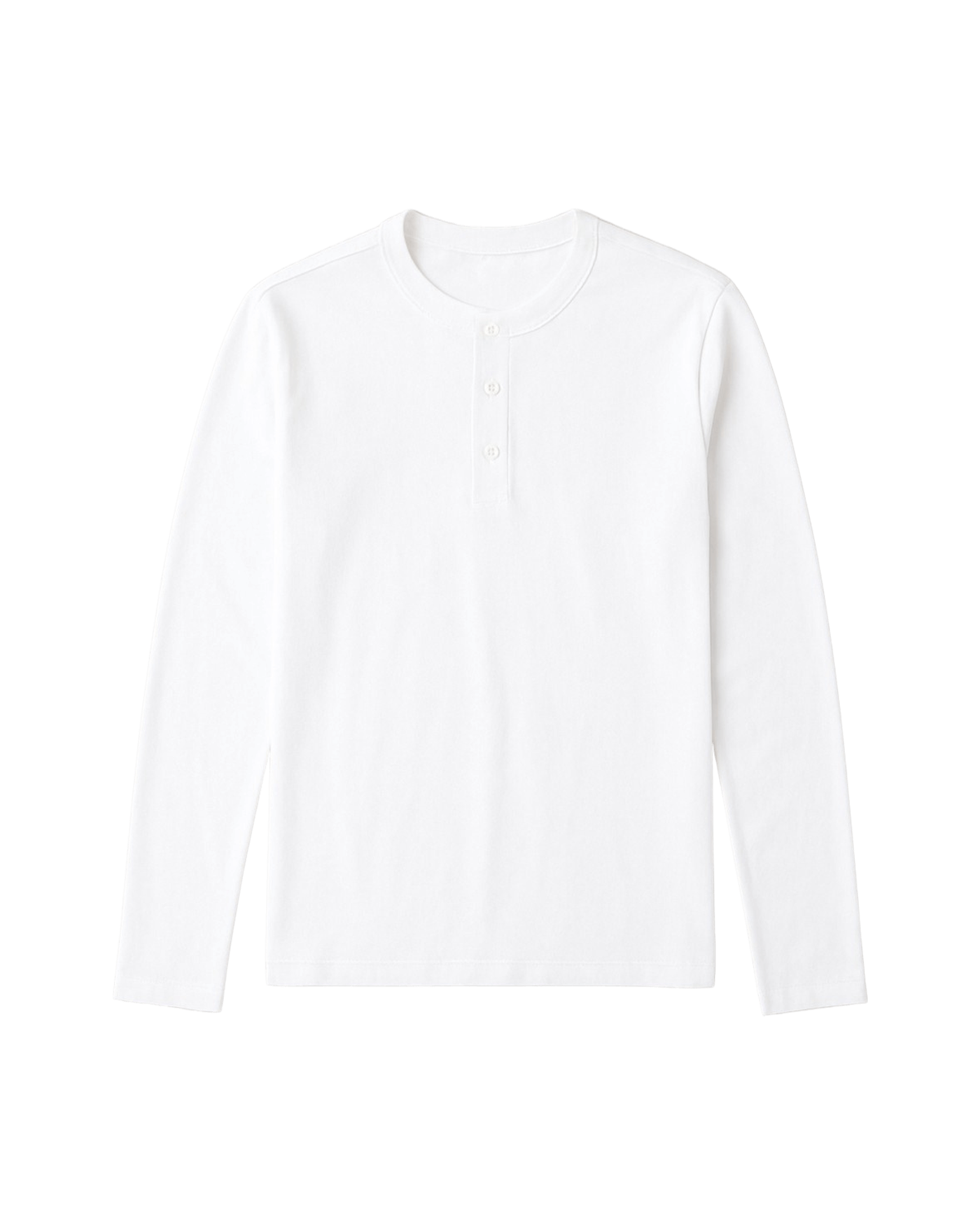 X Cotton Henley - White