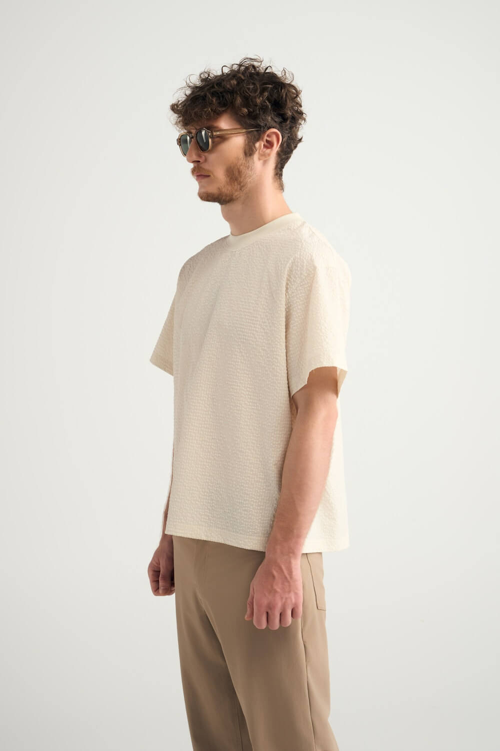 Ventra™ Tee - Oat gingham