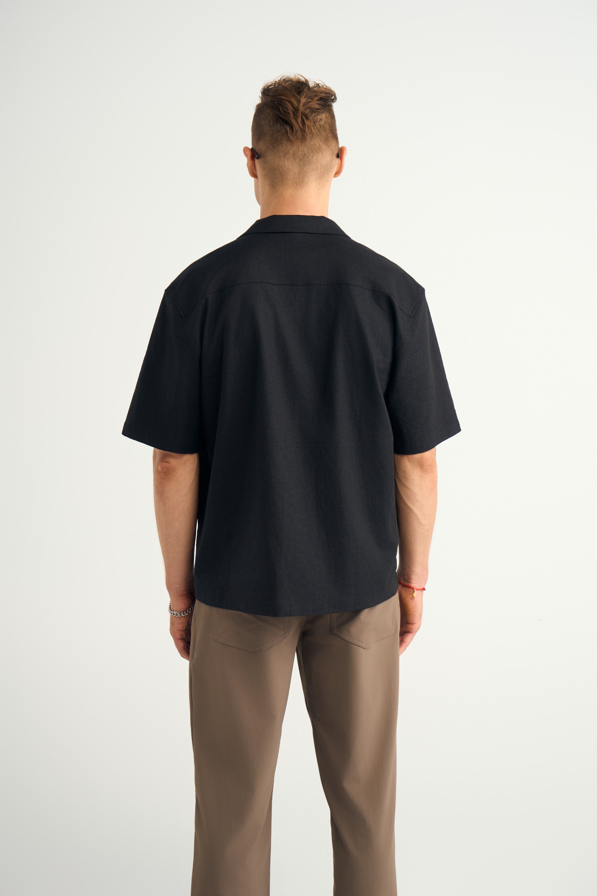 BreezeLinen™ Camp Shirt - Black