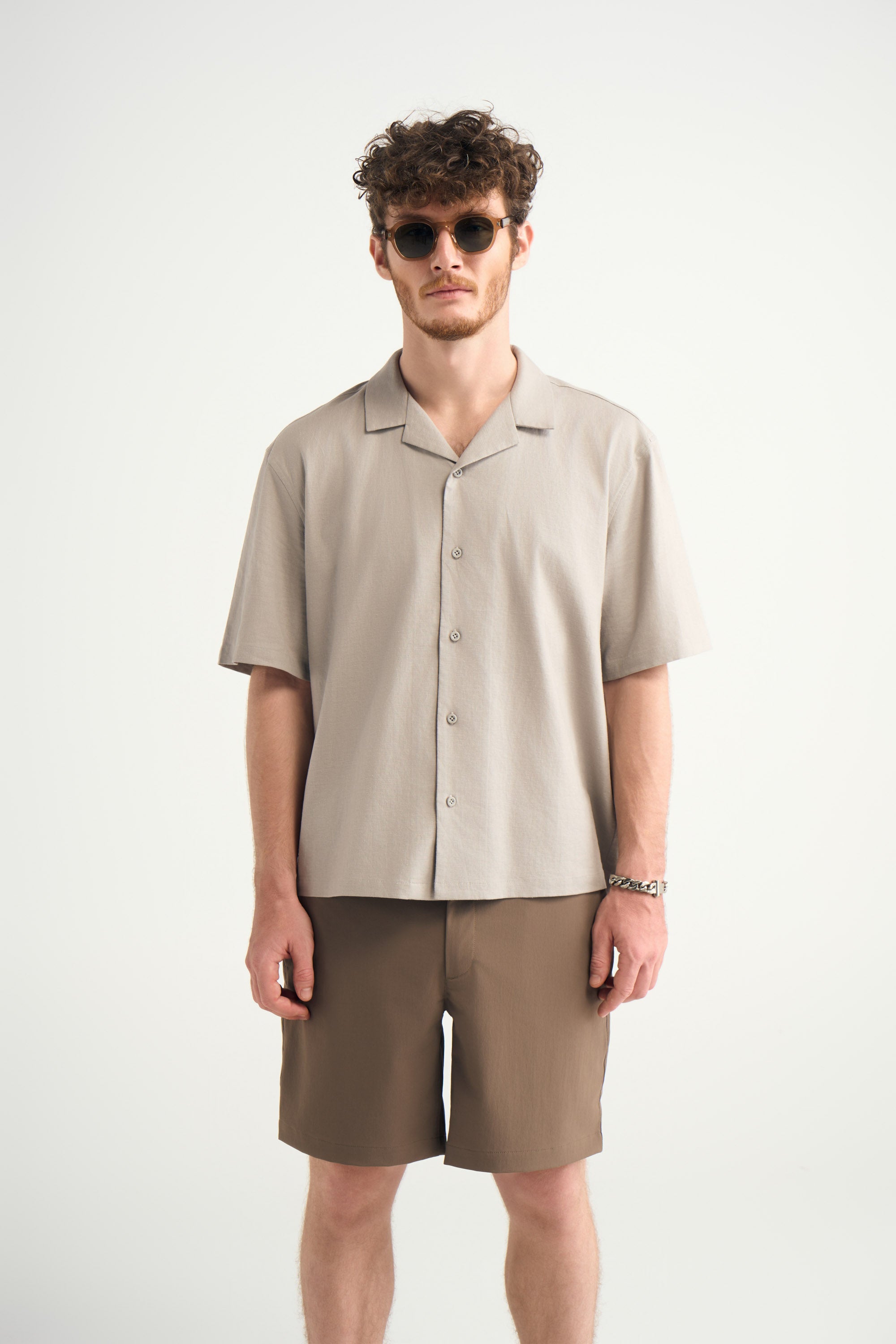 BreezeLinen™ Camp Shirt - Stone