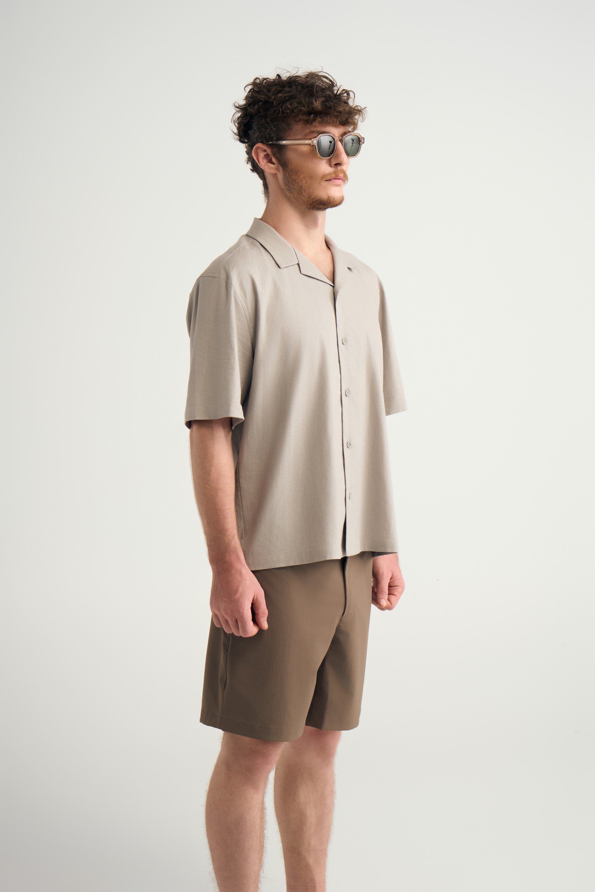 BreezeLinen™ Camp Shirt - Stone