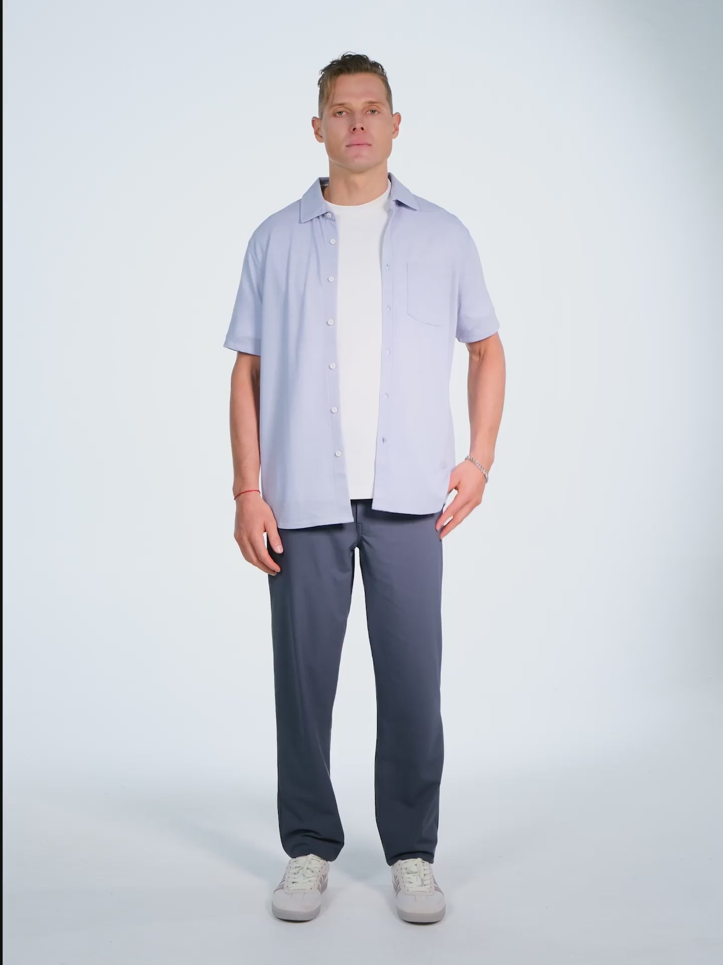 Limitless Short Sleeve Shirt - Light blue heather