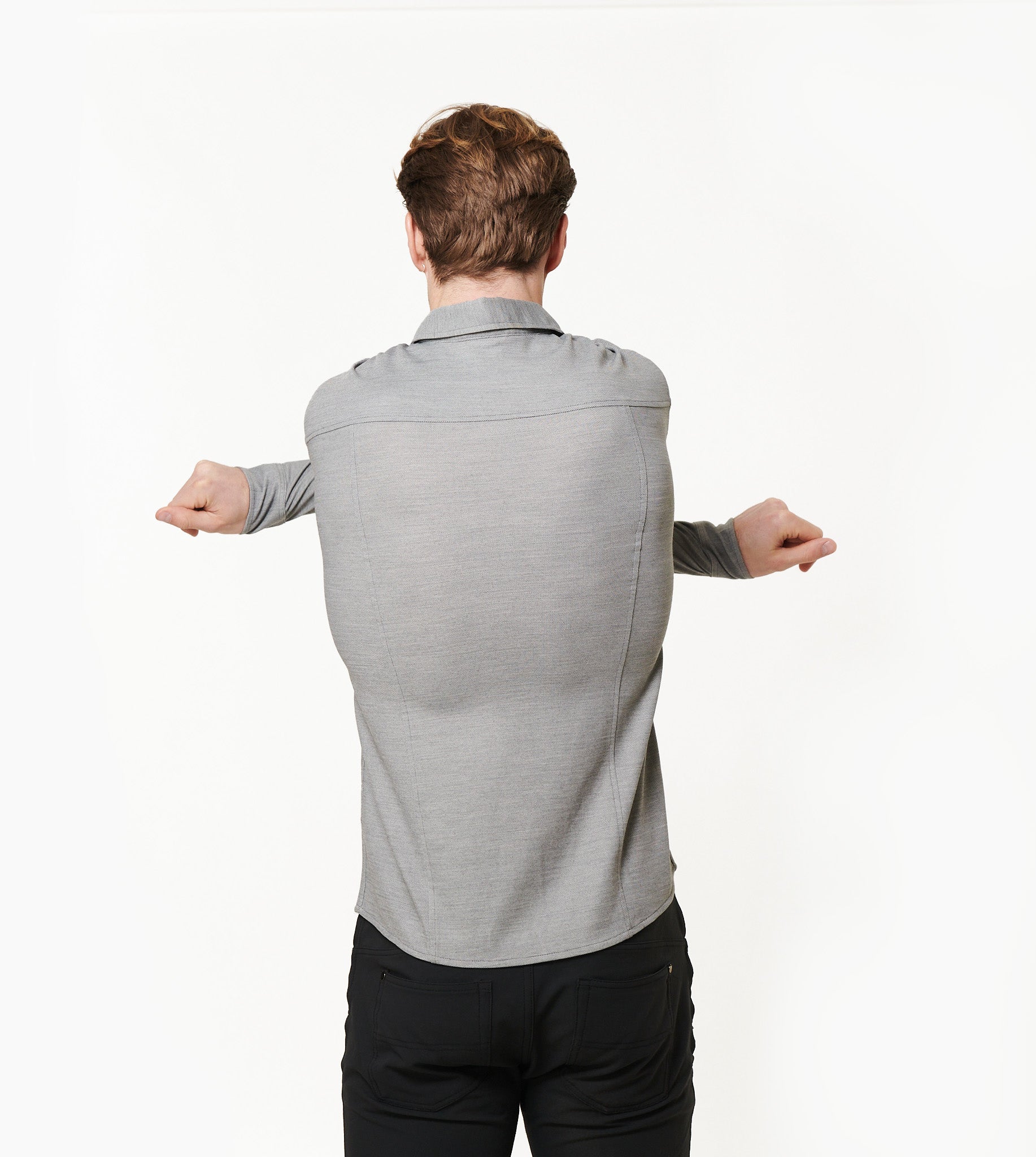 Limitless Merino Button-Down - Concrete
