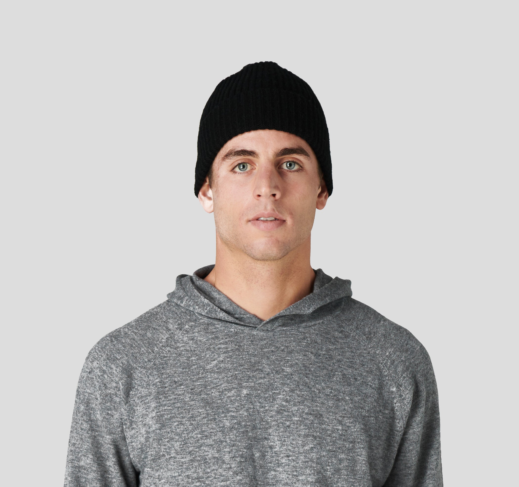 Merino Cashmere Beanie - Black