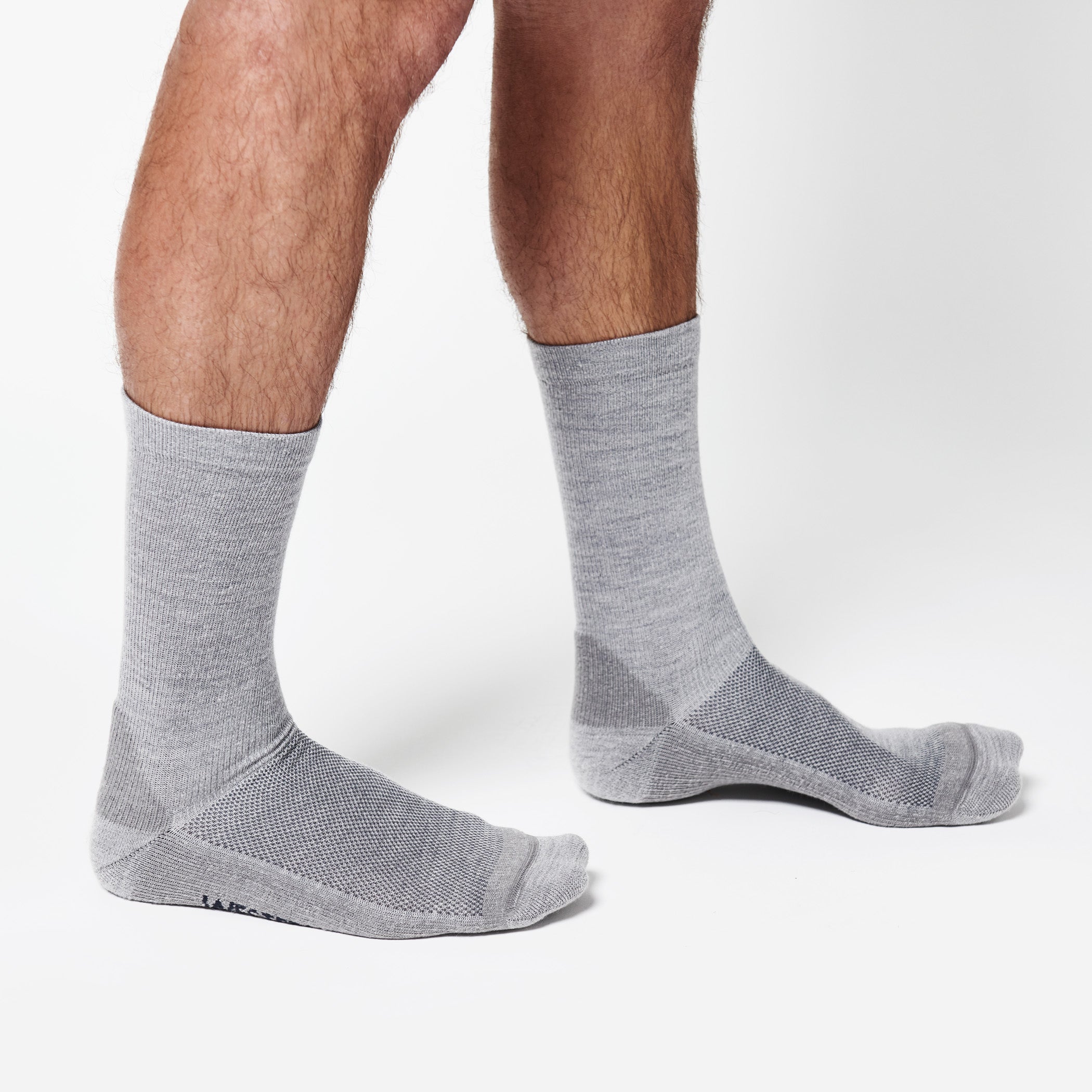 StrongCore Merino Socks - Crew - Grey
