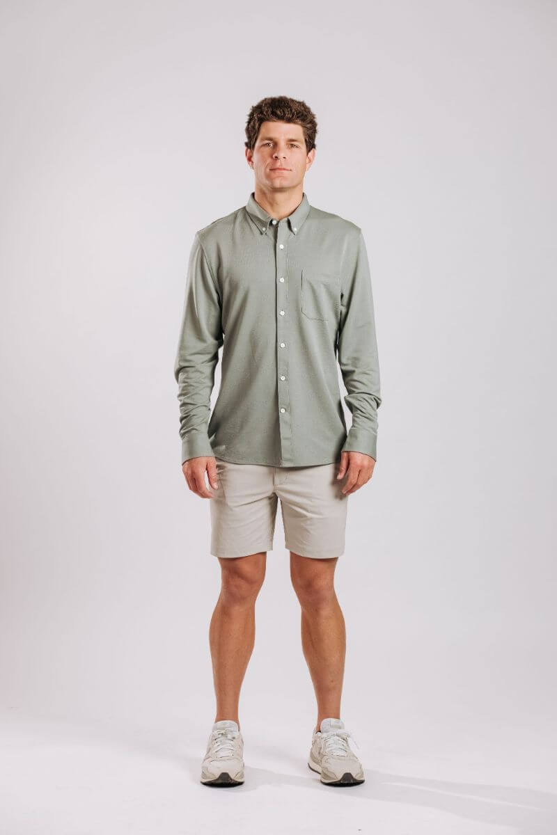 Limitless Merino Button-Down - Sage
