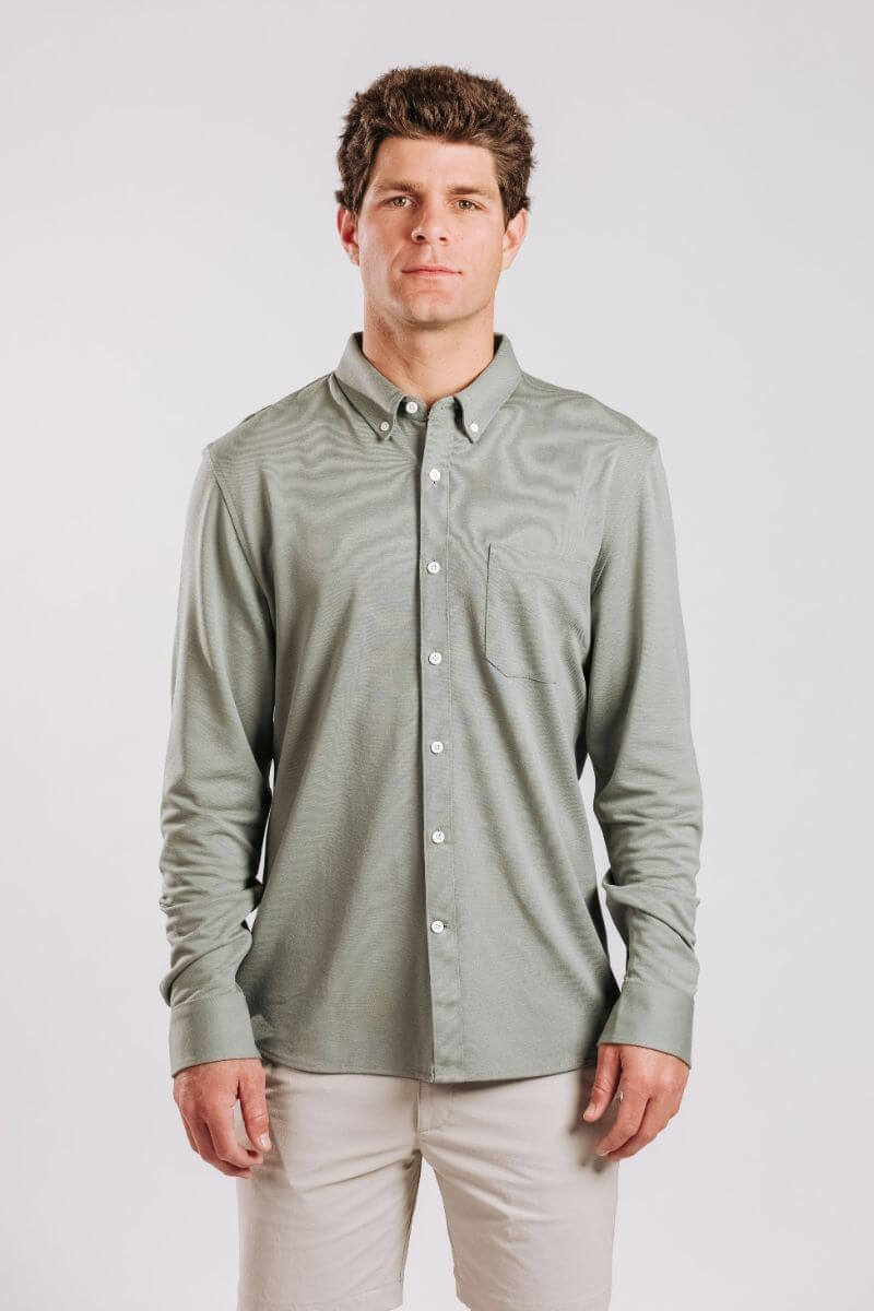 Limitless Merino Button-Down - Sage
