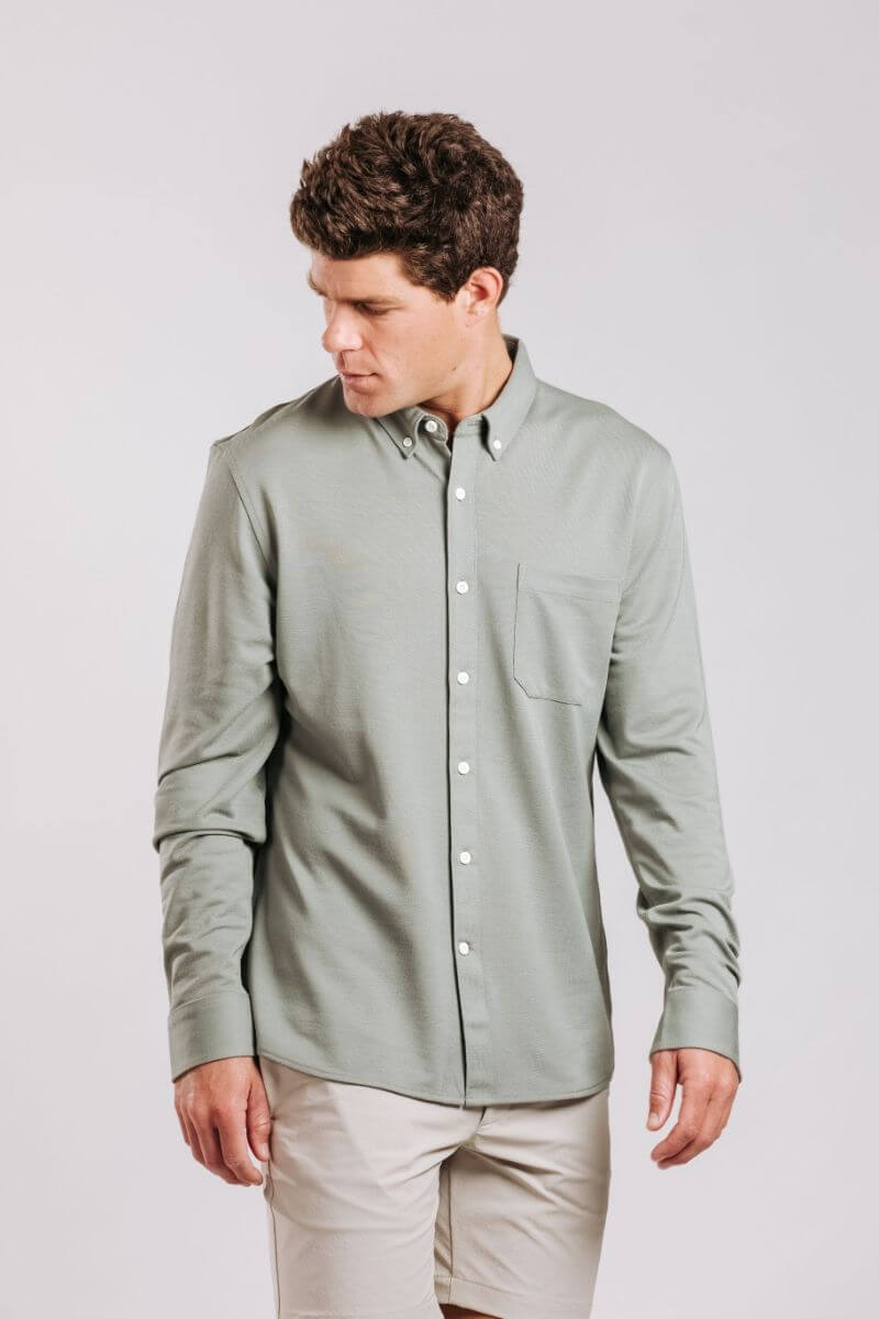 Limitless Merino Button-Down - Sage
