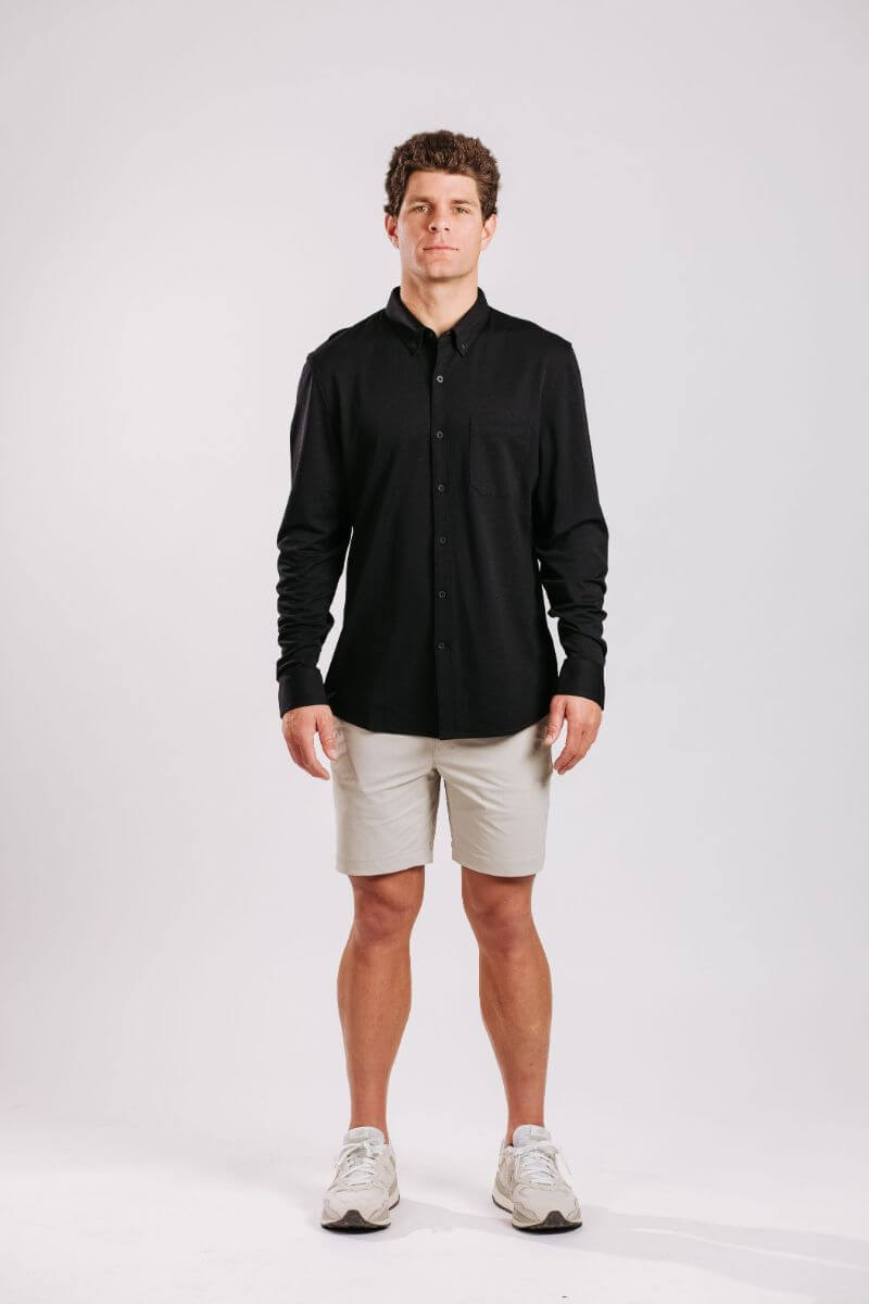 Limitless Merino Button-Down - Black
