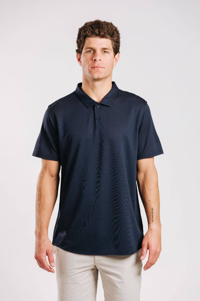 Limitless Merino Polo Shirt - Indigo
