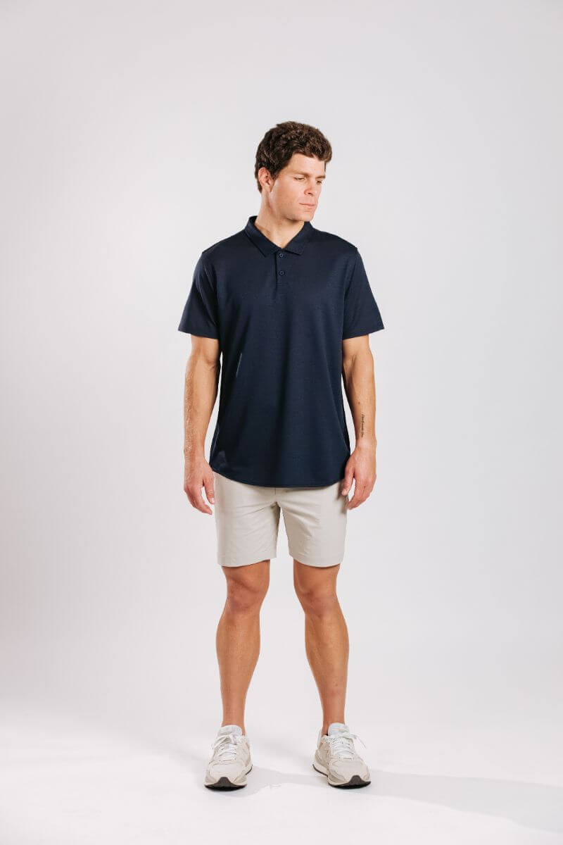 Limitless Merino Polo Shirt - Indigo
