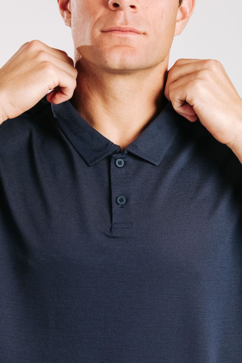 Limitless Merino Polo Shirt - Indigo
