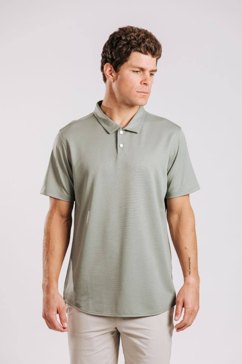 Limitless Merino Polo Shirt - Sage
