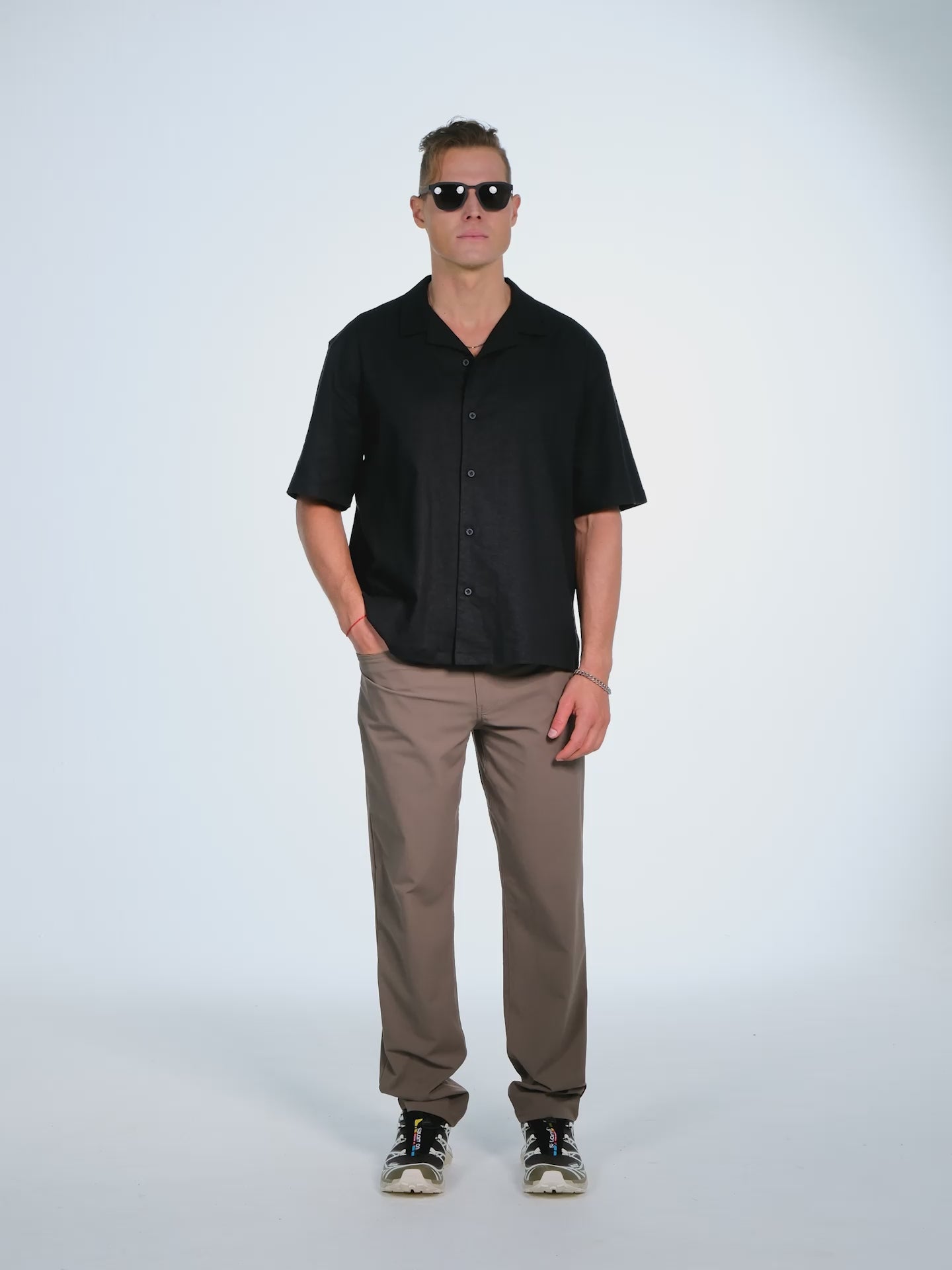 BreezeLinen™ Camp Shirt - Black
