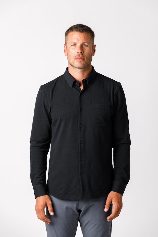 X Cotton Shirt - Black

