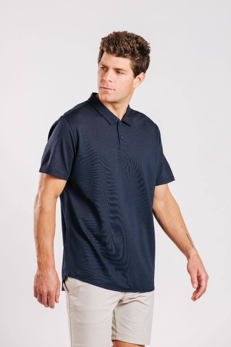 Limitless Merino Polo Shirt - Indigo
