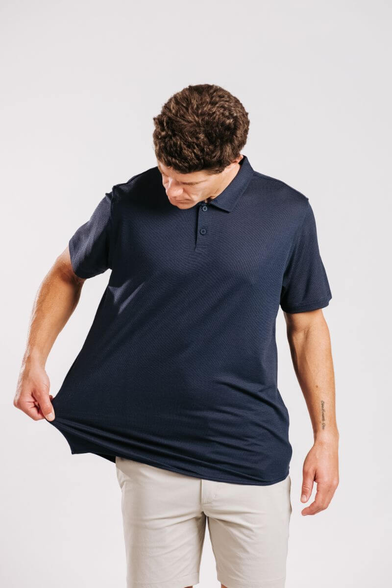 Merino polo shirt sales short sleeve